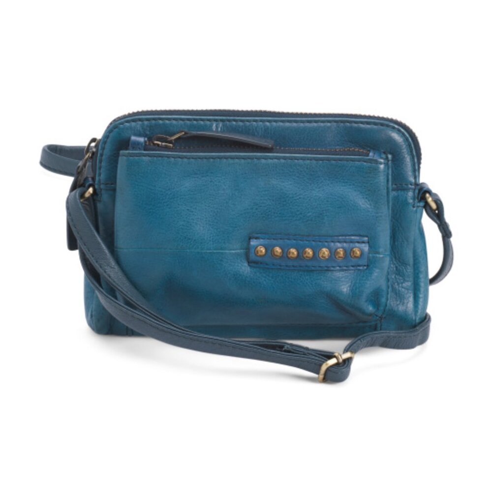 RIVIT Leather Camera Bag With Stud Detail